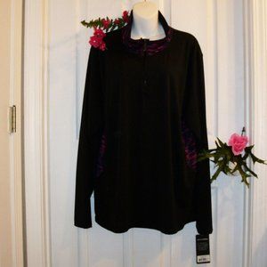 GAME TIME 1X 1/4 Zip Top Rapid Dry Sun Protect NWT